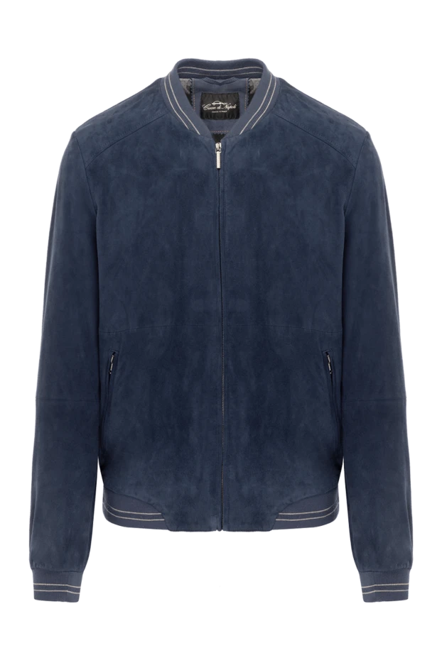 Cesare di Napoli man blue suede jacket for men buy with prices and photos 140492 - photo 1