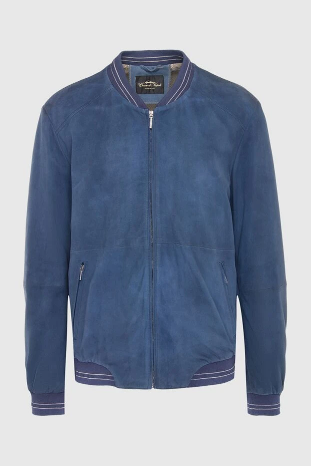 Cesare di Napoli man blue suede jacket for men buy with prices and photos 140493 - photo 1