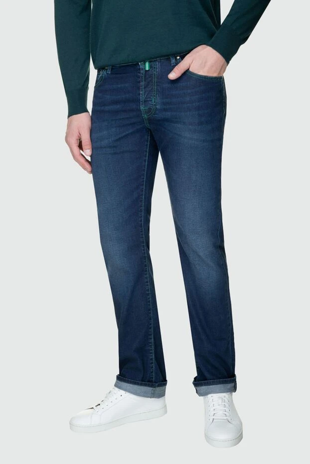 Jacob Cohen мужские джинсы из хлопка и эластана синие мужские купить с ценами и фото 140499 - фото 2