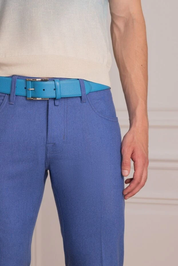 Cesare di Napoli man blue leather belt for men buy with prices and photos 140534 - photo 2