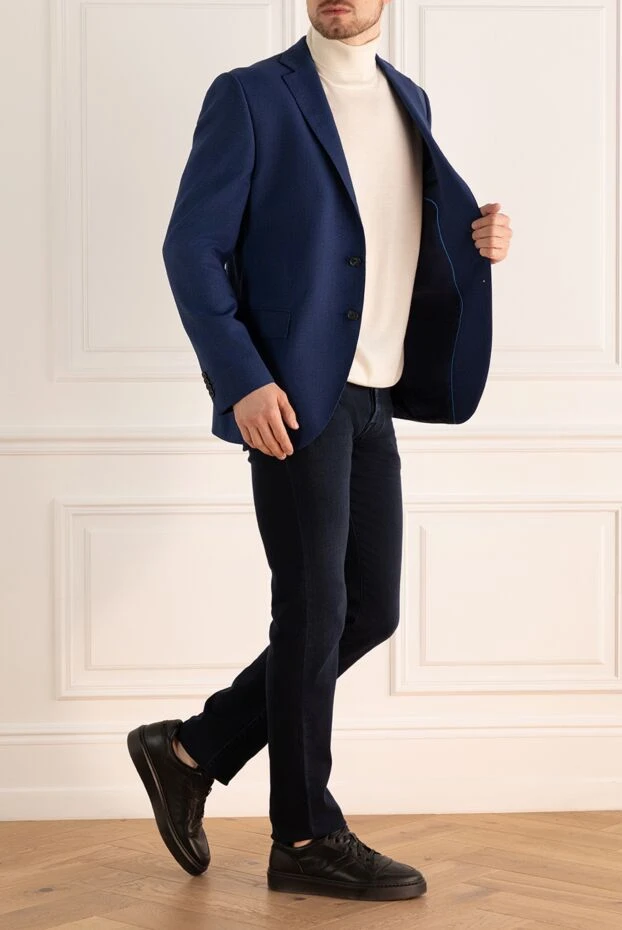 Lubiam man blue wool jacket for men 140548 - photo 2