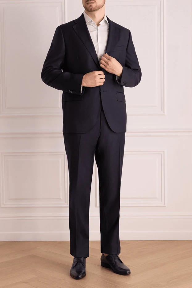 Lubiam man men's suit made of wool, blue buy with prices and photos 140550 - photo 2