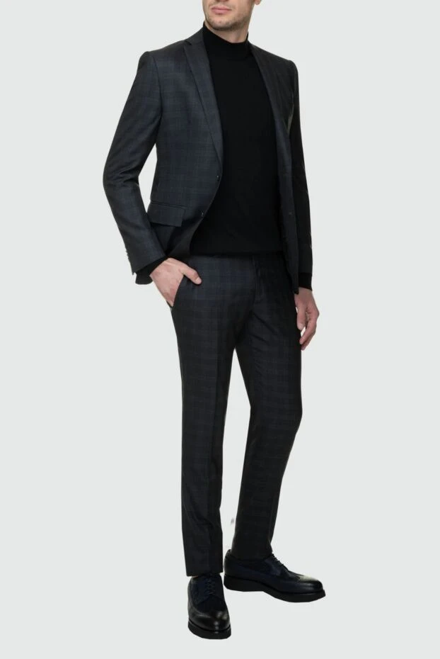 Lubiam мужские костюм мужской из шерсти и шёлка серый купить с ценами и фото 140559 - фото 2