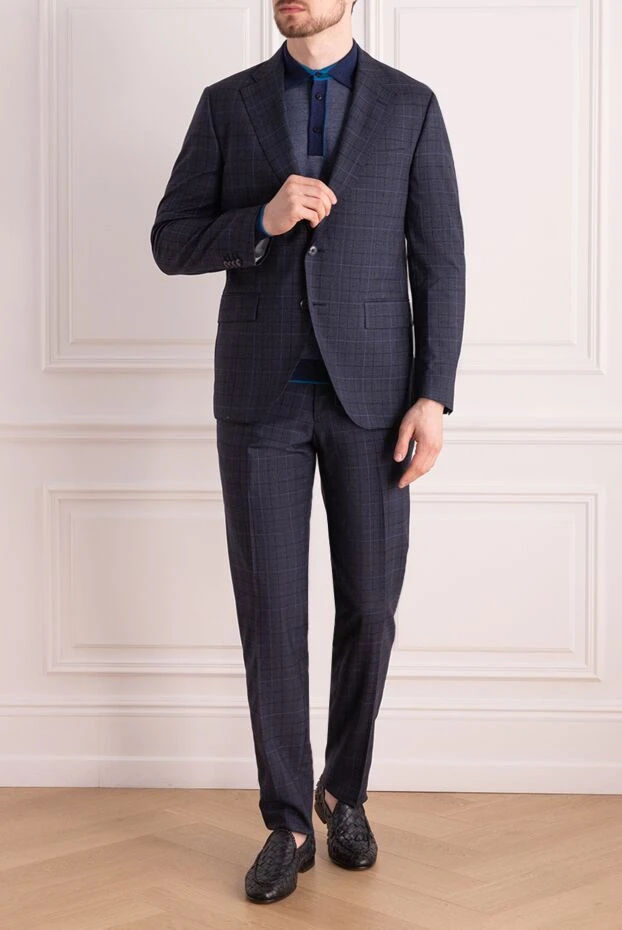 Lubiam man men's suit made of wool, blue buy with prices and photos 140560 - photo 2