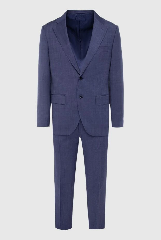 Lubiam мужские костюм мужской из шерсти синий купить с ценами и фото 140564 - фото 1