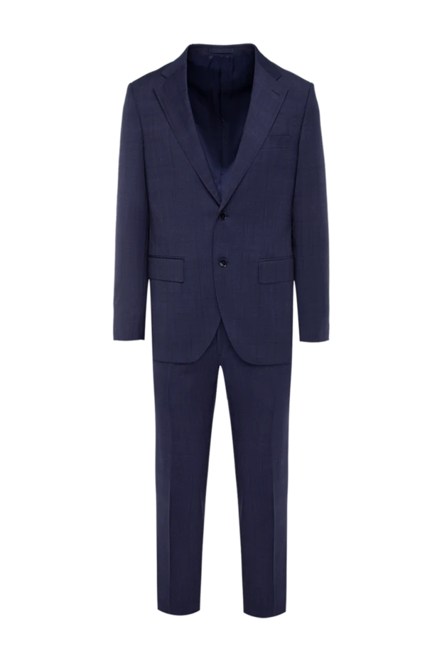 Men's suit made of wool blue