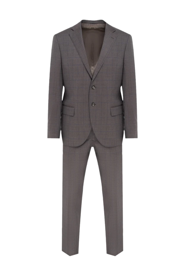 Lubiam man men's suit made of brown wool buy with prices and photos 140566 - photo 1