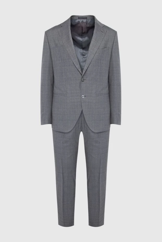 Lubiam мужские костюм мужской из шерсти и шёлка серый купить с ценами и фото 140569 - фото 1