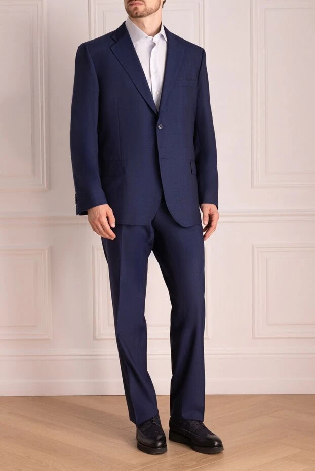 Lubiam man men's suit made of wool, blue buy with prices and photos 140572 - photo 2