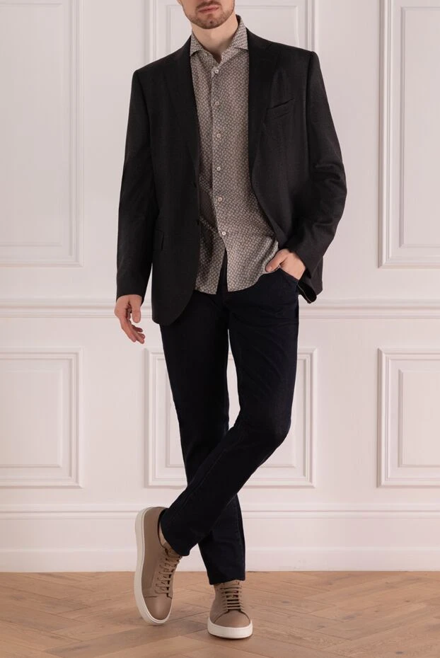 Lubiam мужские пиджак из шерсти серый мужской купить с ценами и фото 140573 - фото 2