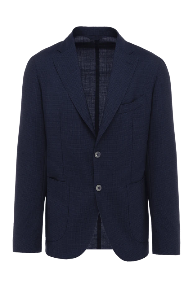 Lubiam мужские пиджак из шерсти синий мужской купить с ценами и фото 140578 - фото 1