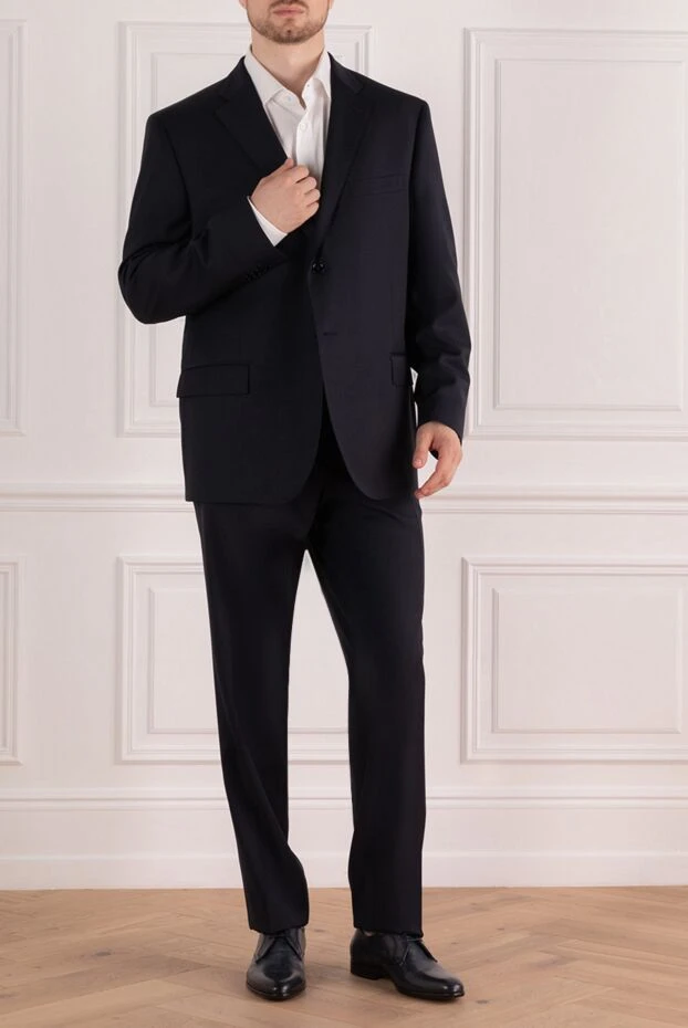 Lubiam man men's suit made of black wool buy with prices and photos 140590 - photo 2