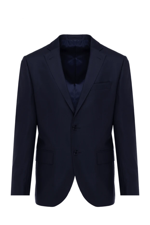 Lubiam мужские пиджак из шерсти синий мужской купить с ценами и фото 140591 - фото 1