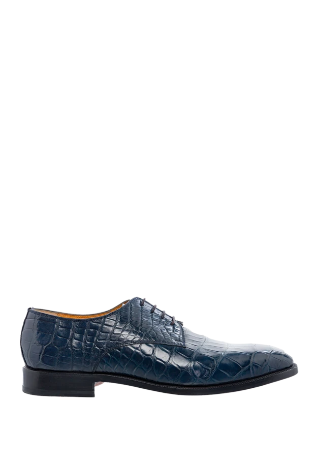 Cesare di Napoli мужские туфли мужские из кожи аллигатора синие купить с ценами и фото 140608 - фото 1