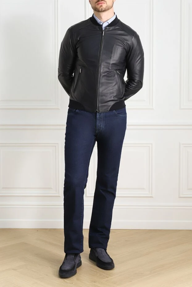 Cesare di Napoli man black leather jacket for men buy with prices and photos 140647 - photo 2
