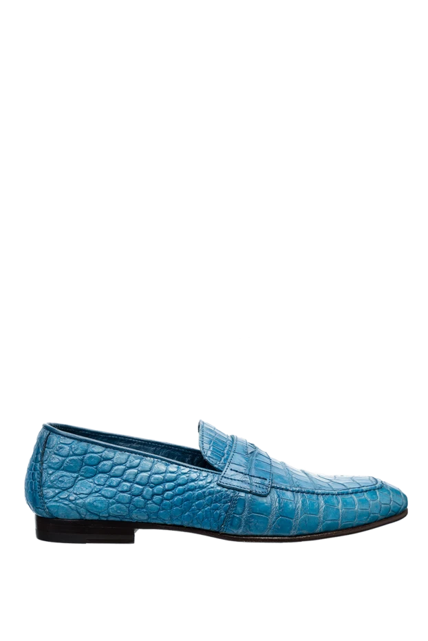 Cesare di Napoli man blue crocodile leather loafers for men buy with prices and photos 140657 - photo 1