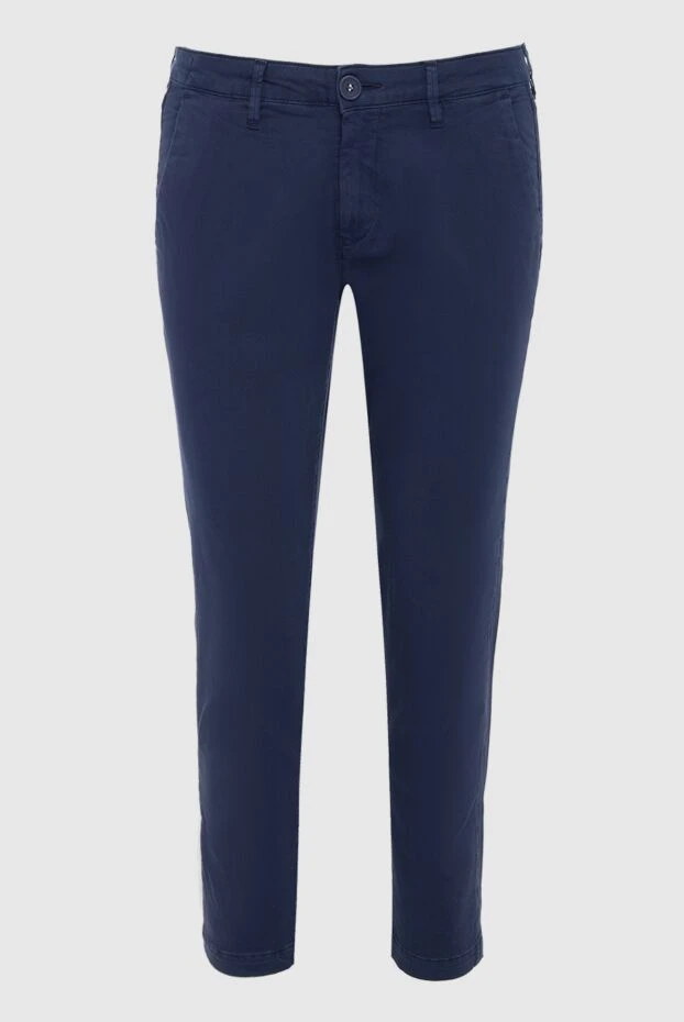 Barba Napoli женские брюки из хлопка синие женские купить с ценами и фото 140675 - фото 1