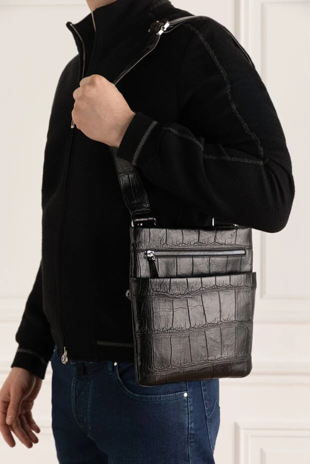 Tardini man black alligator shoulder bag for men buy with prices and photos 140694 - photo 2