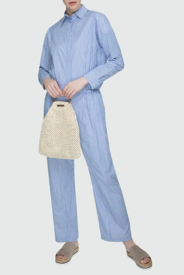 Lucille woman women's blue cotton overalls 140708 - photo 2