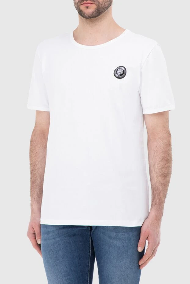 Plein Sport man white cotton and elastane t-shirt for men 140733 - photo 2