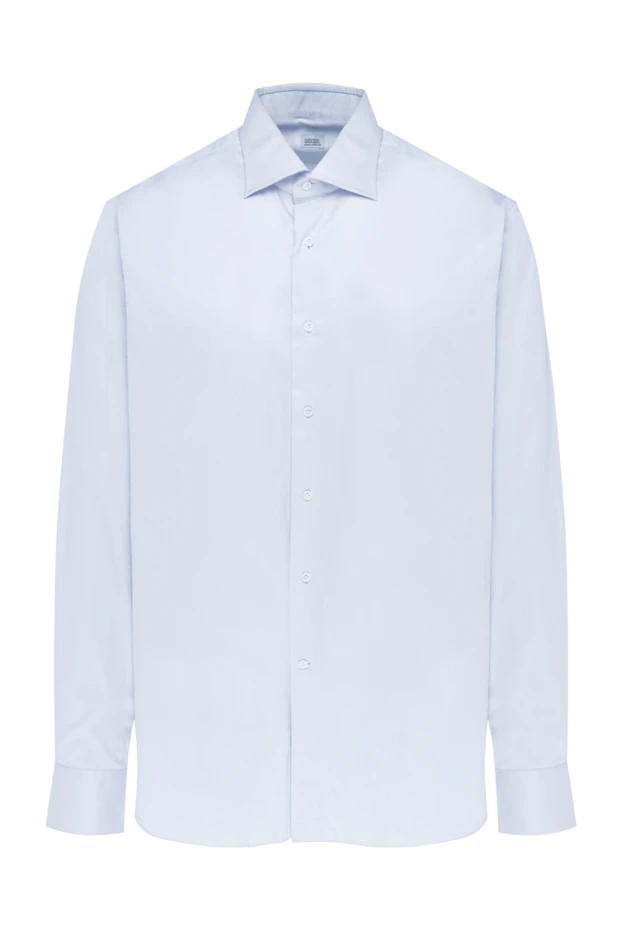 Alessandro Gherardi мужские сорочка из хлопка голубая мужская купить с ценами и фото 140757 - фото 1