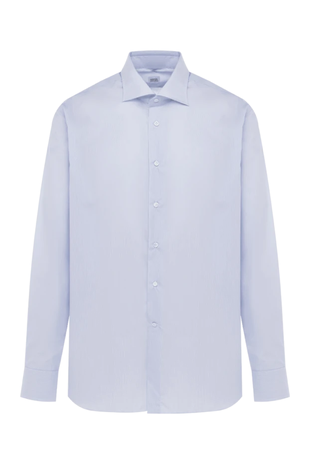 Alessandro Gherardi мужские сорочка из хлопка голубая мужская купить с ценами и фото 140758 - фото 1