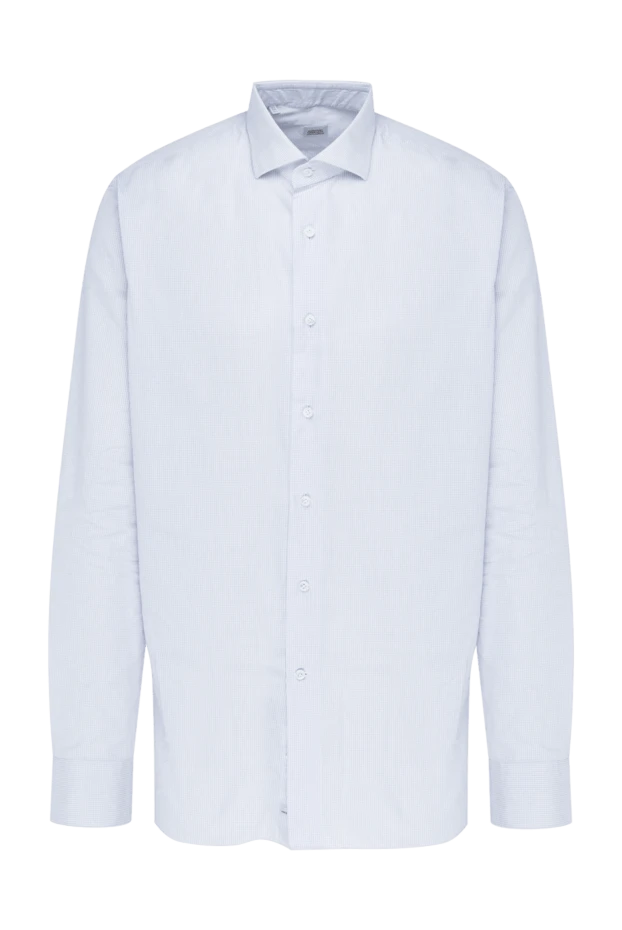 Alessandro Gherardi мужские сорочка из хлопка голубая мужская купить с ценами и фото 140768 - фото 1