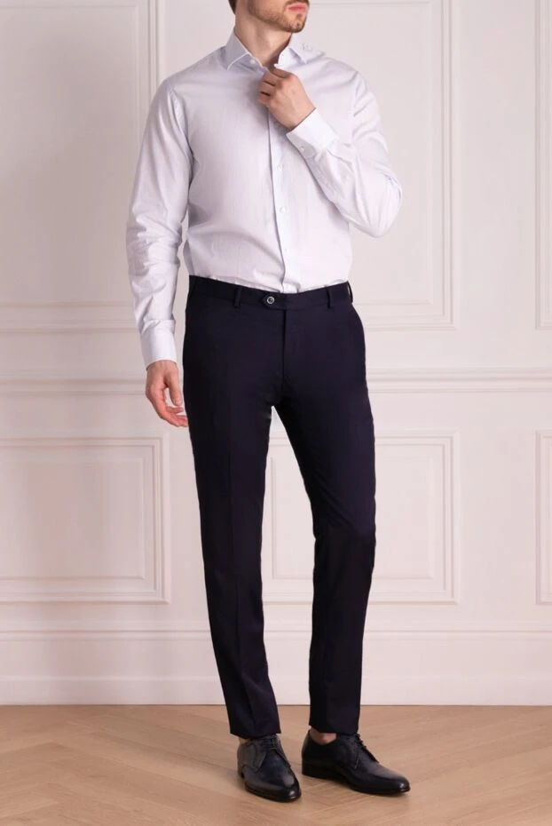 Alessandro Gherardi man blue cotton shirt for men buy with prices and photos 140768 - photo 2