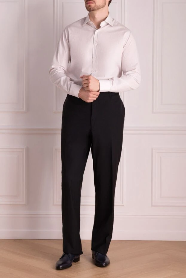 Alessandro Gherardi мужские сорочка из хлопка белая мужская купить с ценами и фото 140770 - фото 2