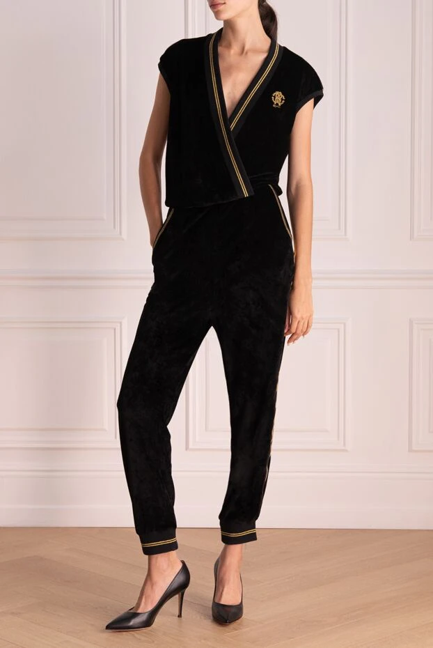 Roberto Cavalli woman black women's viscose and polyester jumpsuit 140782 - photo 2