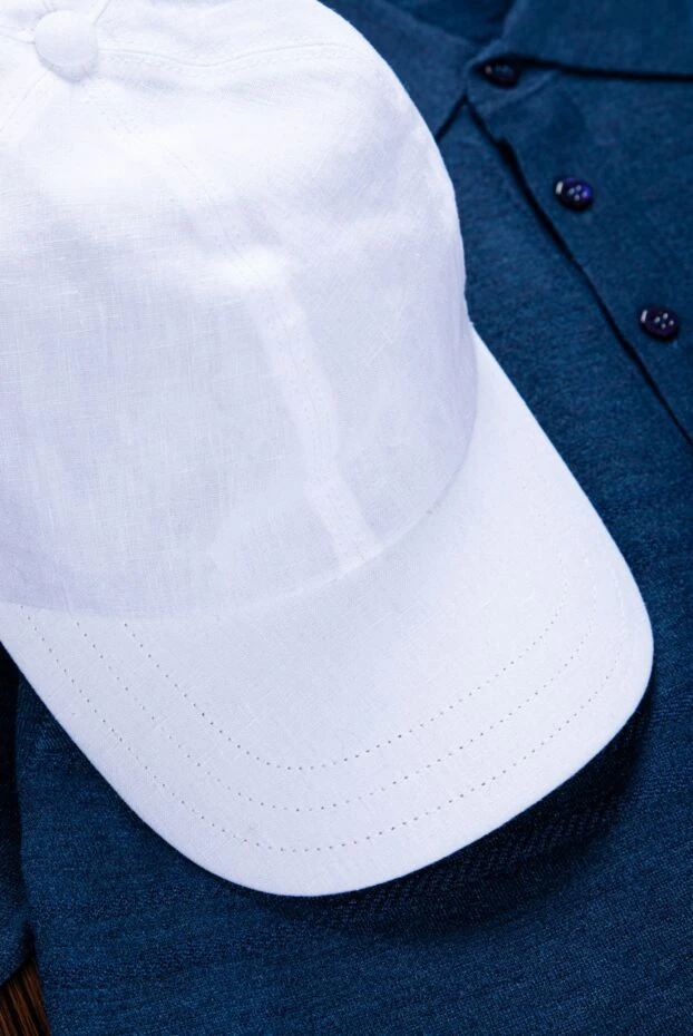 Portaluri white linen cap for men 140803 - photo 2