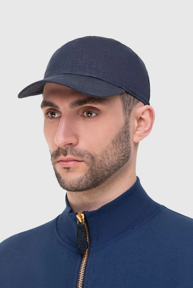 Portaluri мужские кепка из льна синяя мужская купить с ценами и фото 140804 - фото 2