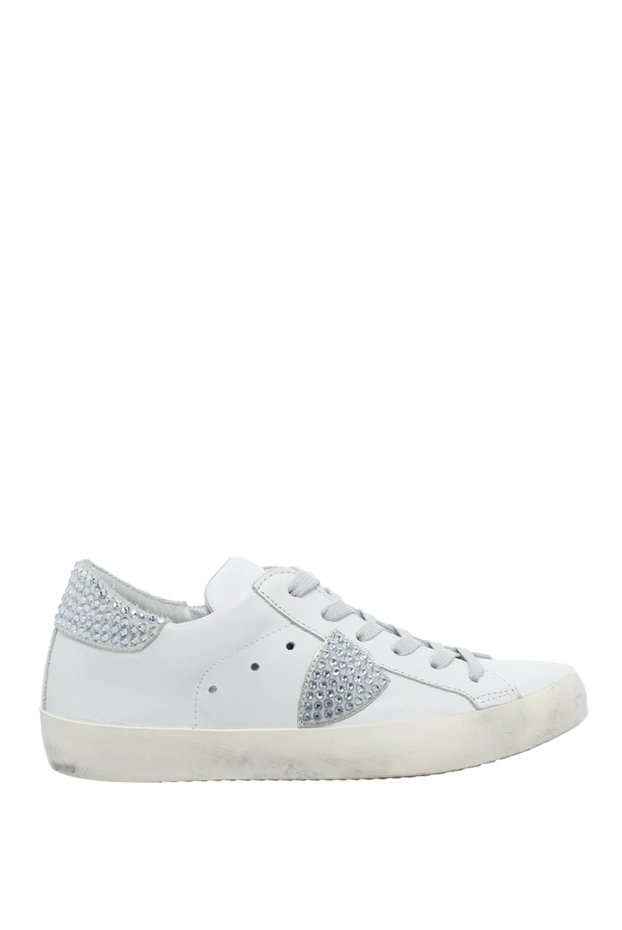 Philippe Model women's sneakers with rhinestones in white 140807 - photo 1