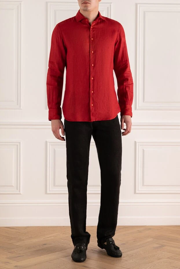 MC2 Saint Barth чоловічі рубашка із льону червона чоловіча купити фото з цінами 140902 - фото 2
