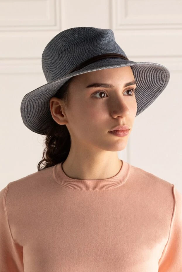 MC2 Saint Barth woman women's blue linen hat buy with prices and photos 140917 - photo 2