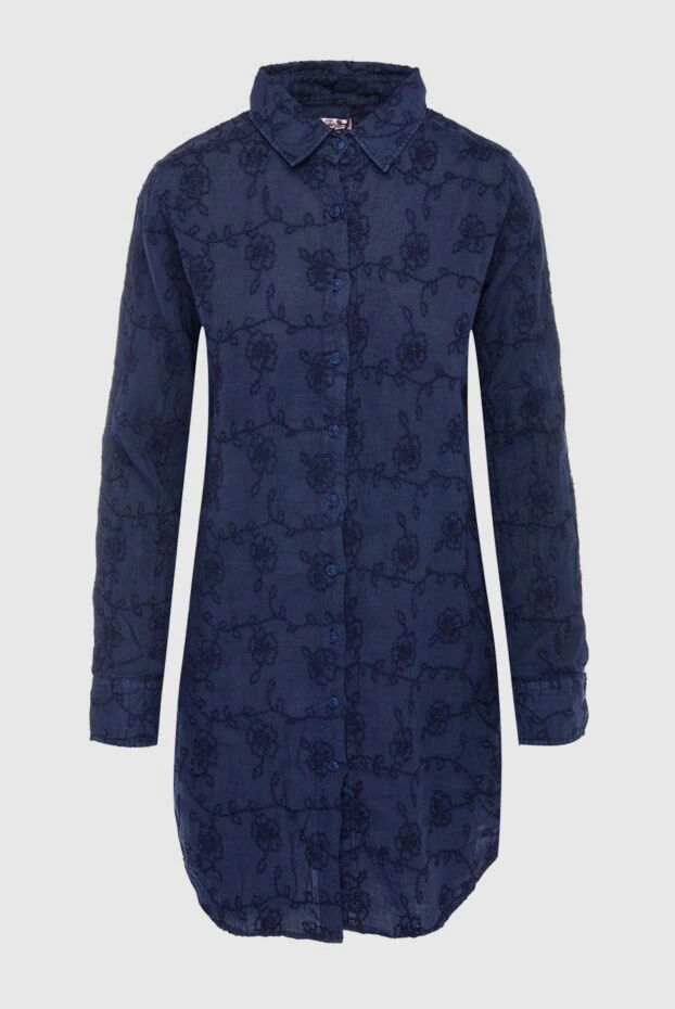 MC2 Saint Barth женские рубашка из льна синяя женская купить с ценами и фото 140931 - фото 1