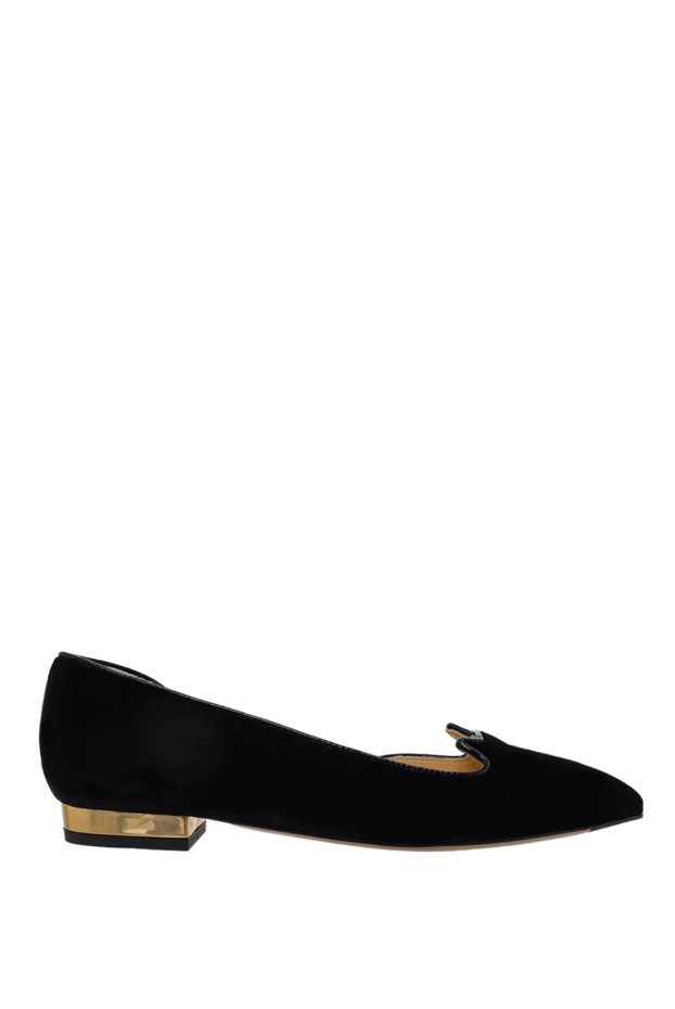 Charlotte Olympia woman black viscose and leather shoes for women buy with prices and photos 141066 - photo 1