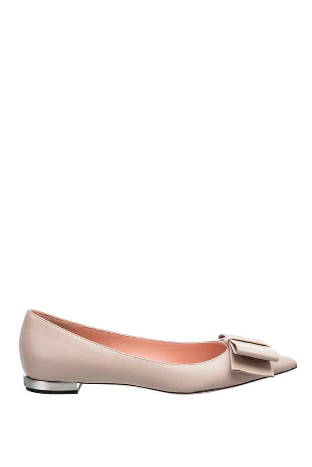 Rochas women's beige shoes with a bow 141078 - photo 1