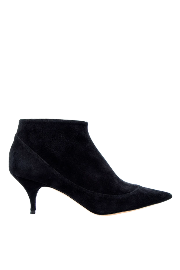 Nina Ricci women's black suede boots with a pointed toe and low heels 141080 - photo 1