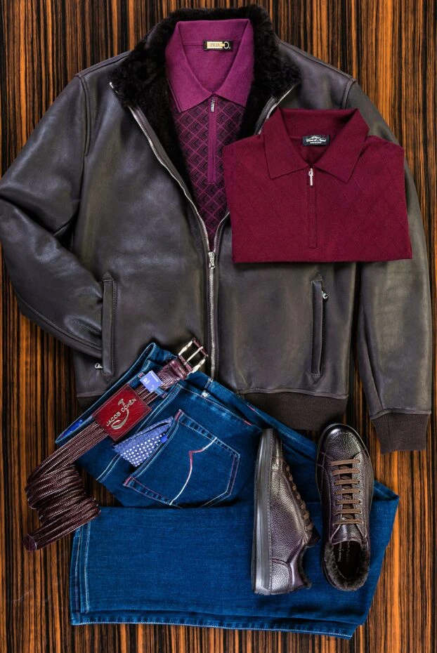 Enrico Mandelli jacket with fur and leather brown men's jacket 141133 - photo 2