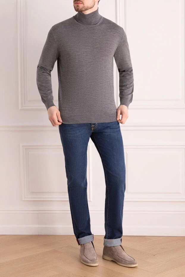 Cesare di Napoli man gray men's wool golf buy with prices and photos 141354 - photo 2