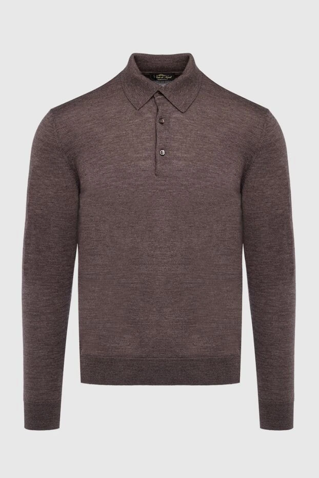 Cesare di Napoli man wool long sleeve polo brown for men buy with prices and photos 141381 - photo 1