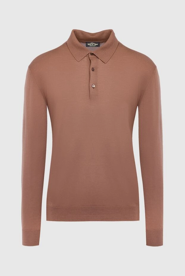 Cesare di Napoli man wool long sleeve polo brown for men buy with prices and photos 141382 - photo 1