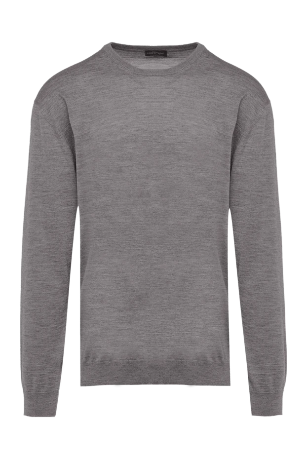 Cesare di Napoli gray men's wool, cashmere and silk jumper 141416 - photo 1