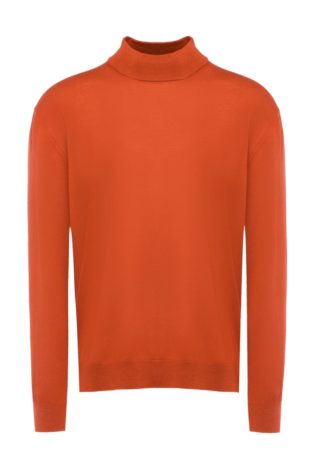 Cesare di Napoli man orange men's wool turtleneck jumper buy with prices and photos 141426 - photo 1