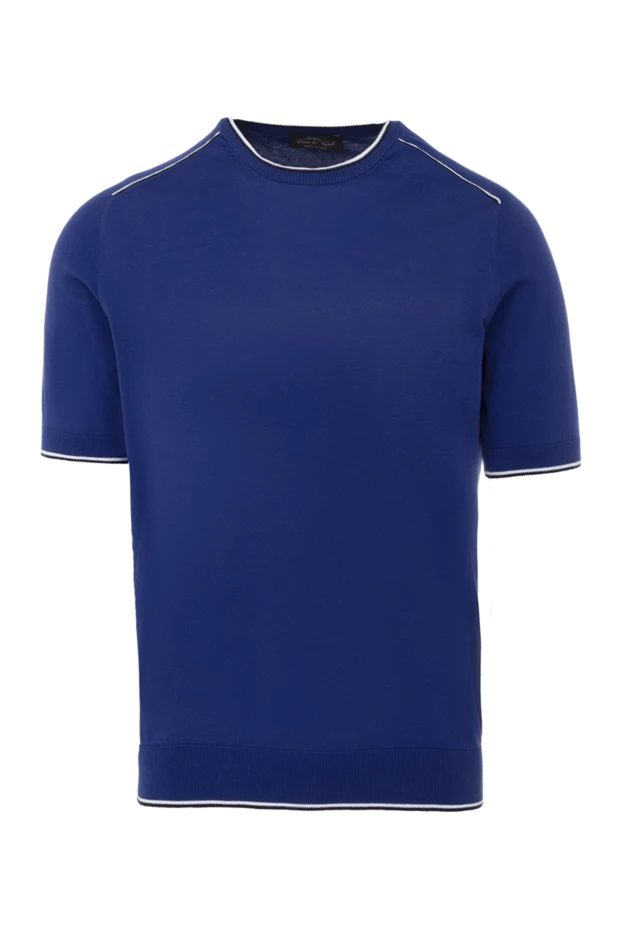 Cesare di Napoli чоловічі футболка з бавовни синя чоловіча купити фото з цінами 141472 - фото 1