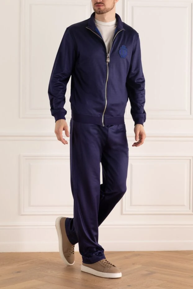 Billionaire мужские спортивный костюм мужской из хлопка, шёлка и полиамида синий купить с ценами и фото 141501 - фото 2