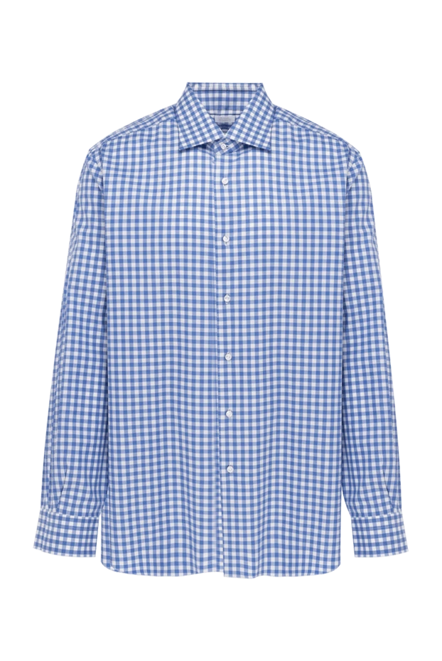 Barba Napoli чоловічі рубашка з бавовни блакитна чоловіча купити фото з цінами 141533 - фото 1