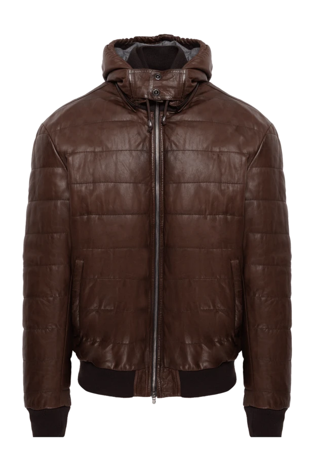 Barba Napoli чоловічі куртка шкіряна коричнева чоловіча купити фото з цінами 141539 - фото 1