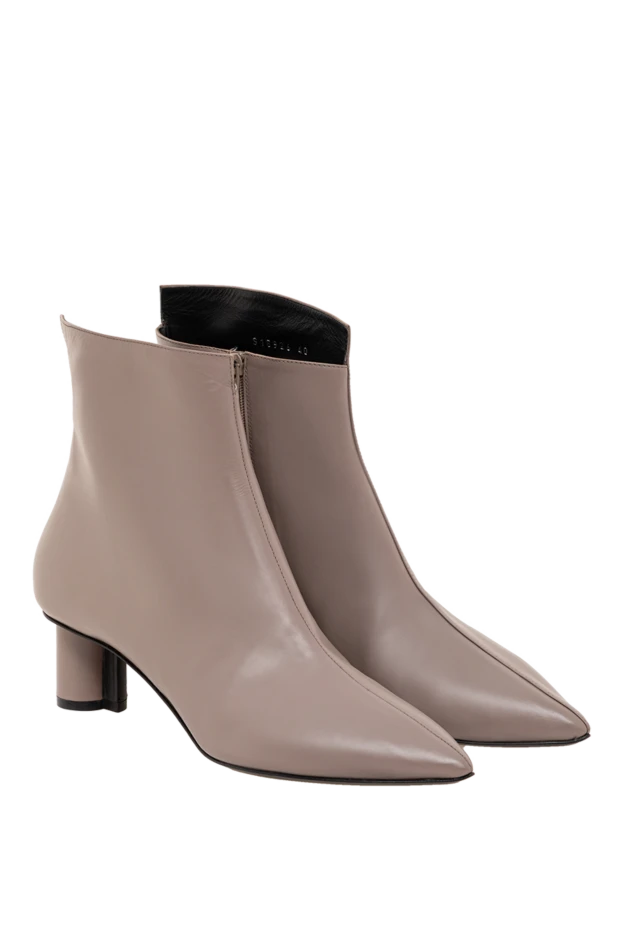 Stephen Venezia women's gray leather boots decorated with fur 141543 - photo 2